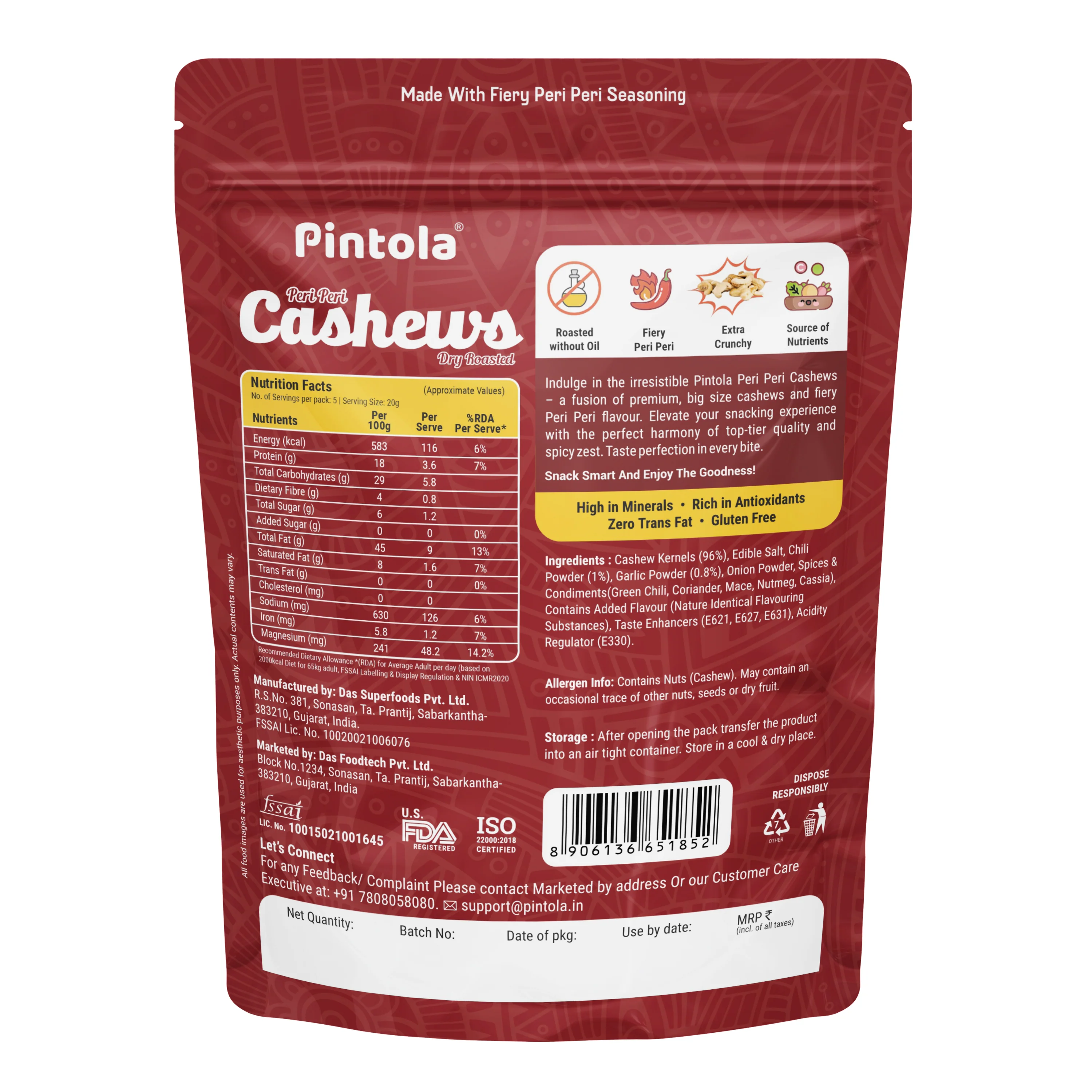 Premium Peri Peri Cashew Dry Roasted - Image 7
