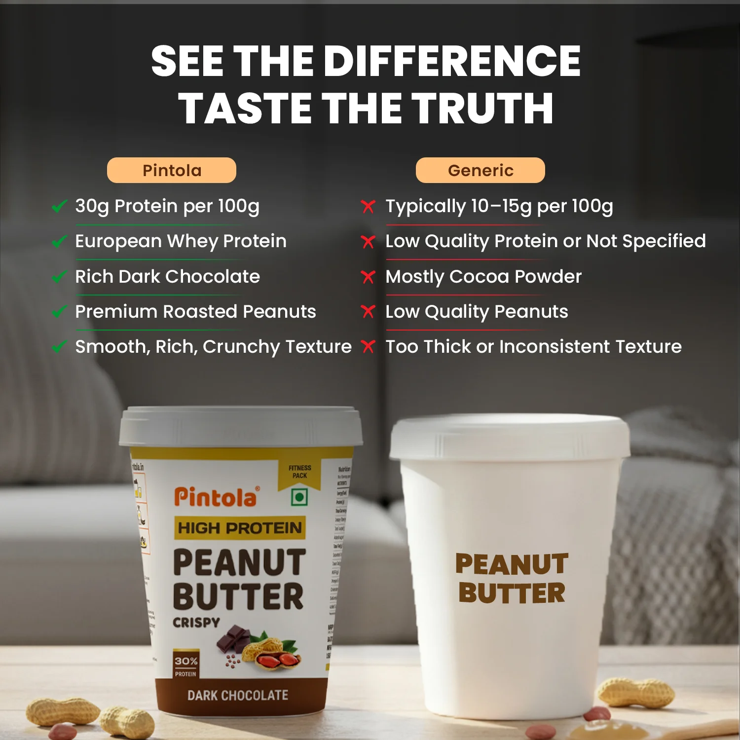 Crispy High Protein Dark Chocolate Peanut Butter - Image 6