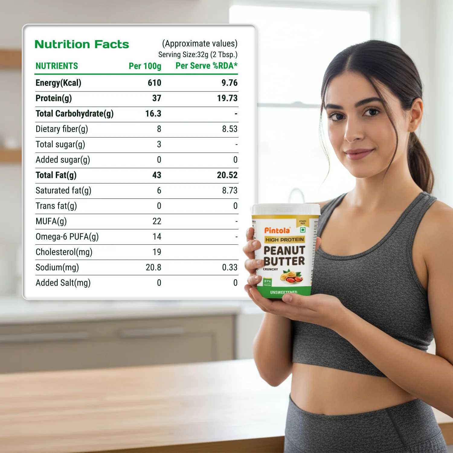 High Protein All Natural Unsweetened Peanut Butter - Image 5