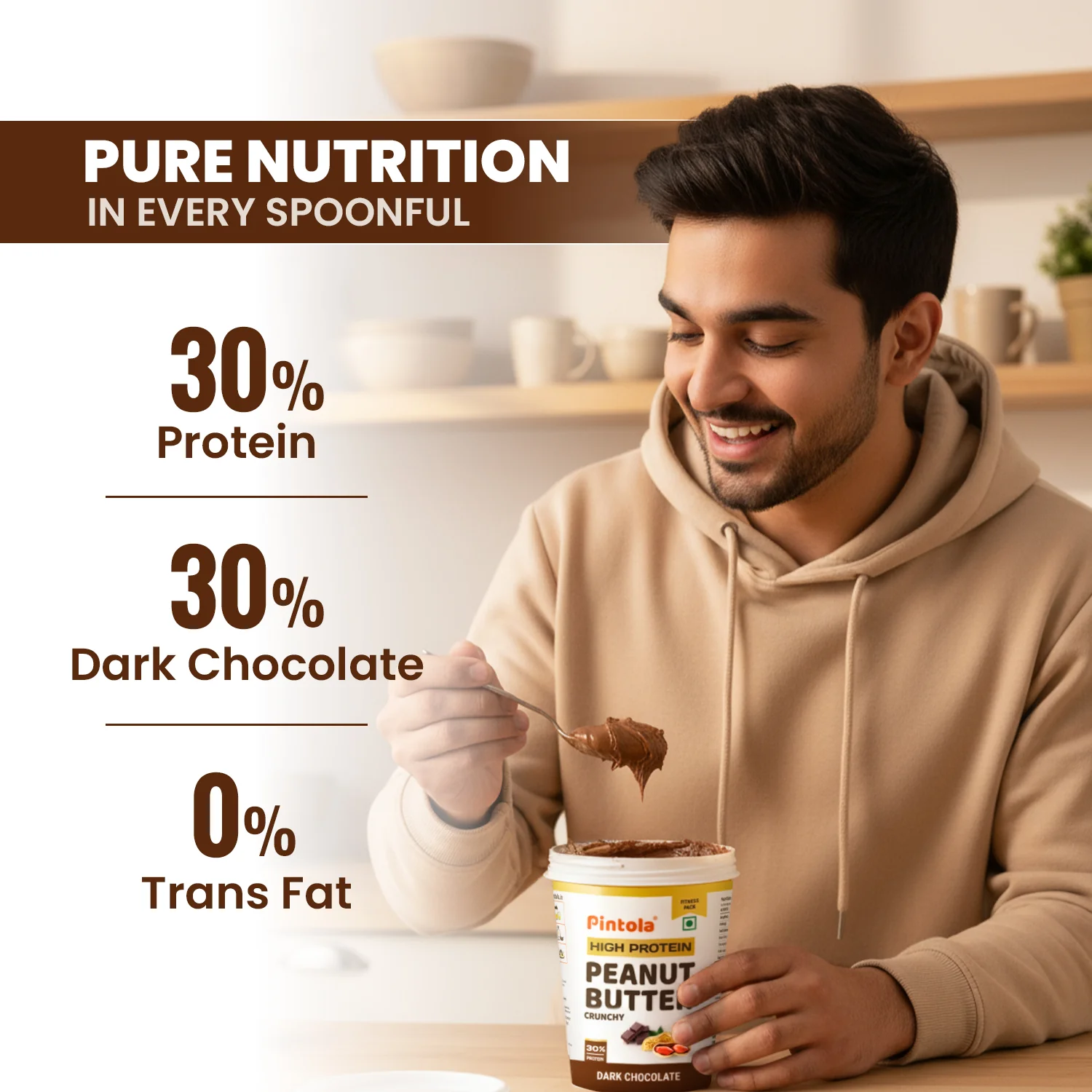 High Protein Dark Chocolate Peanut Butter - Image 4