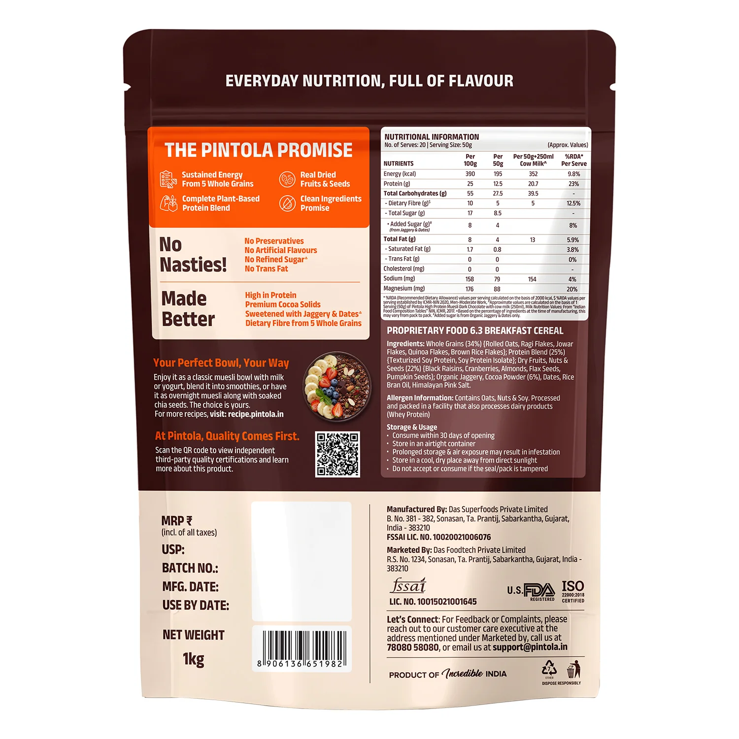 High Protein Dark Chocolate & Cranberry Muesli - Image 10