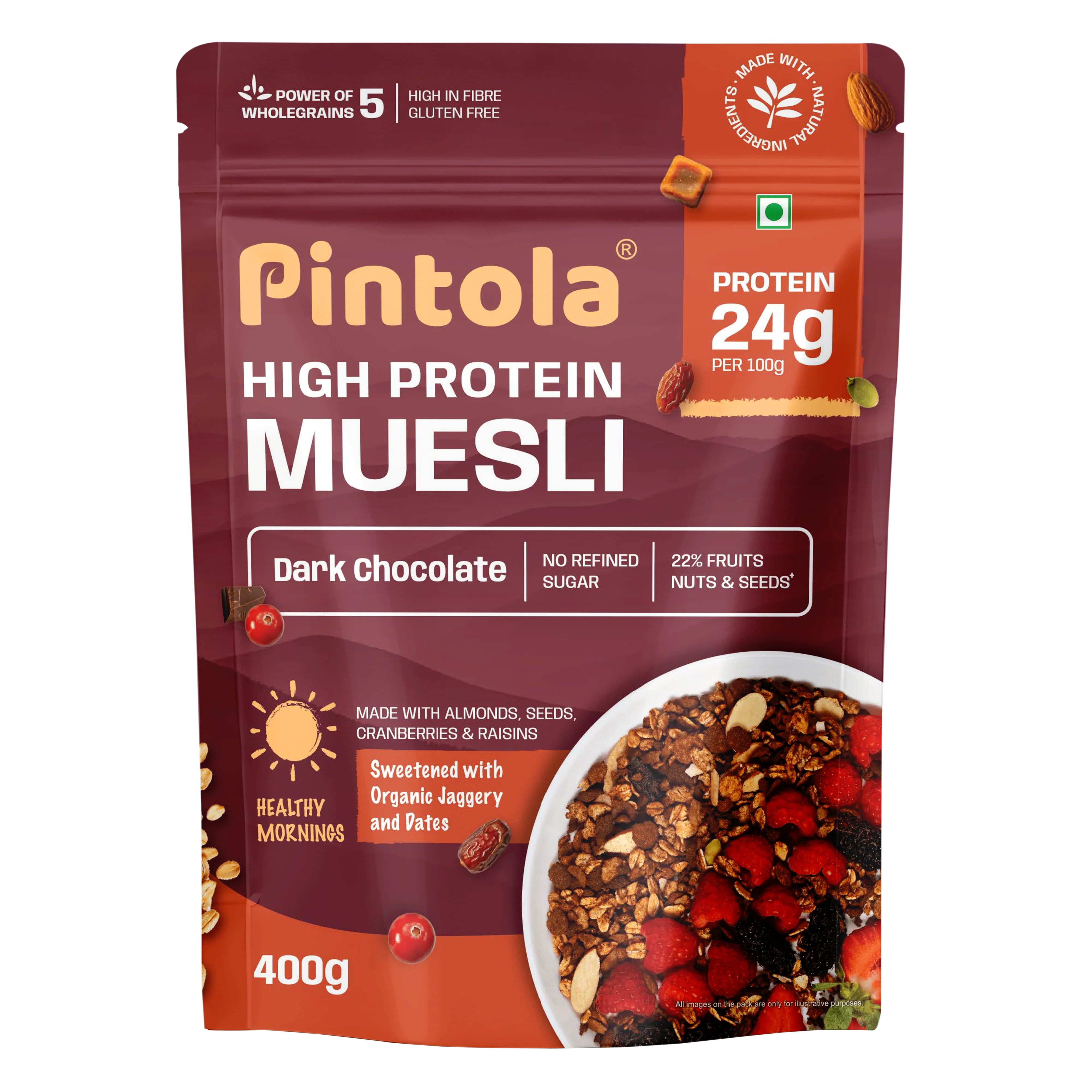 High Protein Dark Chocolate & Cranberry Muesli - Image 2