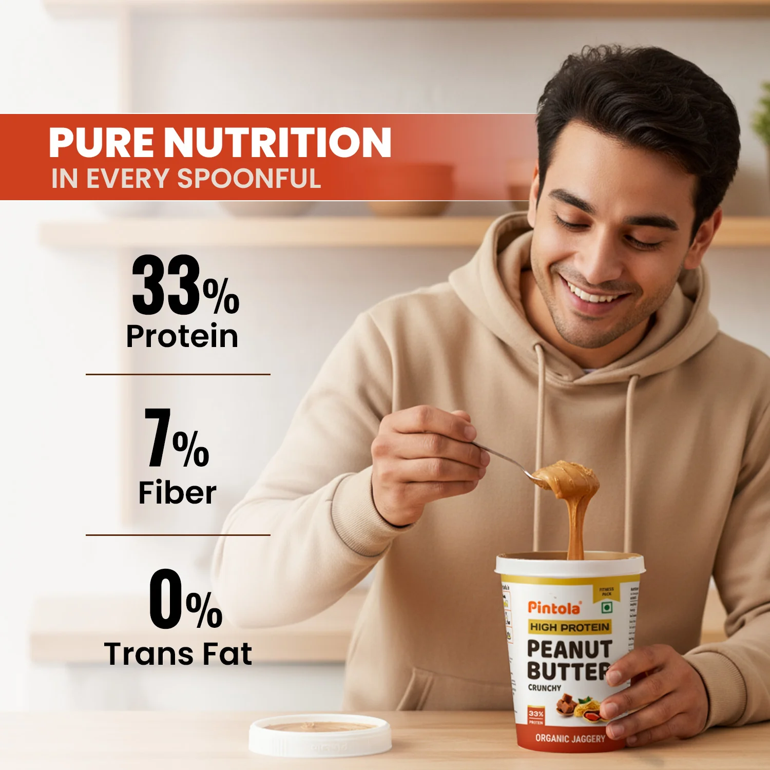 High Protein Organic Jaggery Peanut Butter - Image 4