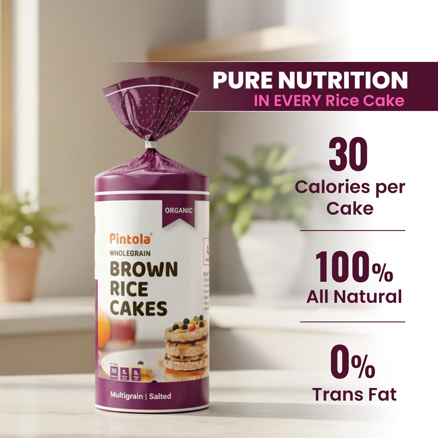 Organic Wholegrain Brown Rice Cakes - Image 4