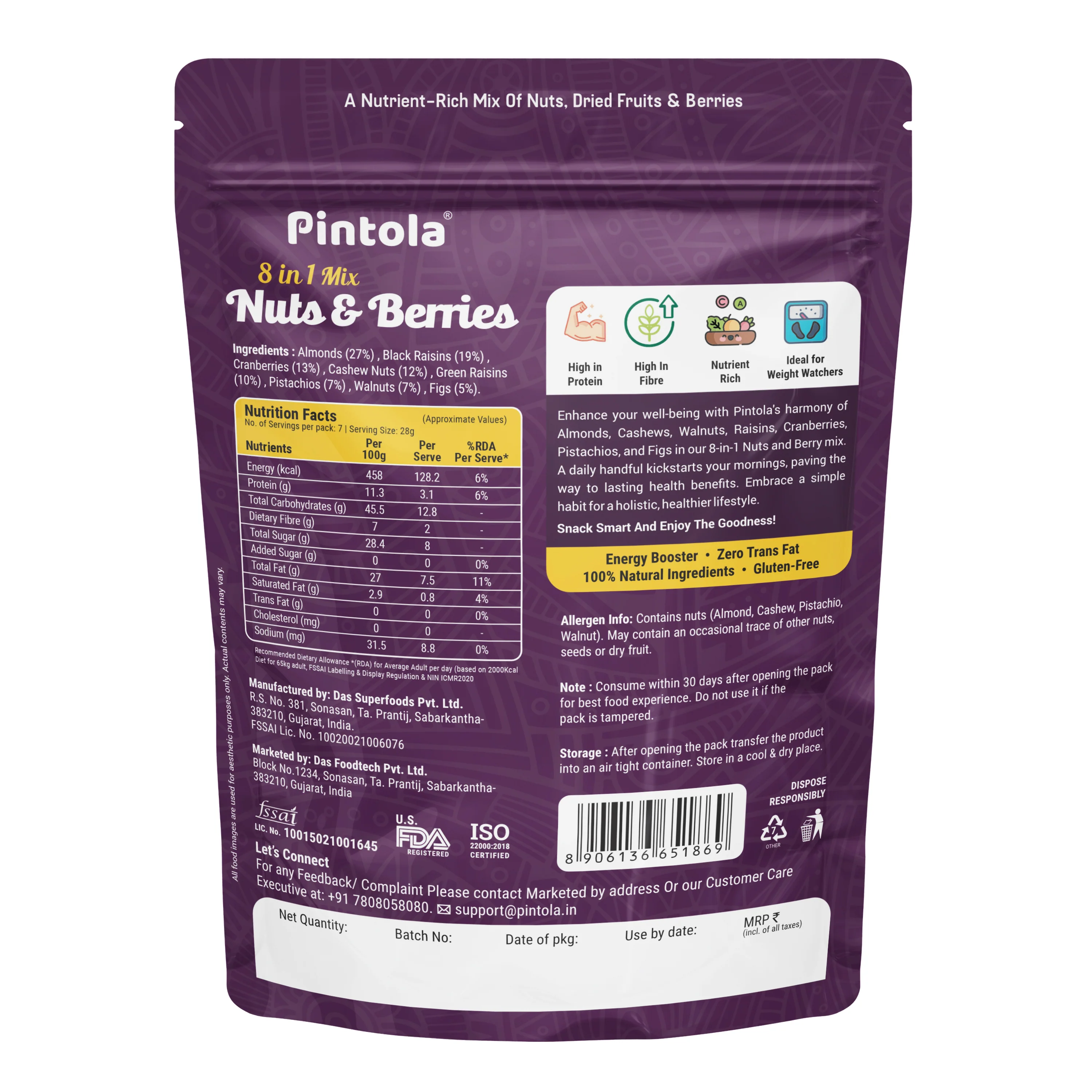Premium 8 in 1 Mix Nuts & Berries - Image 6