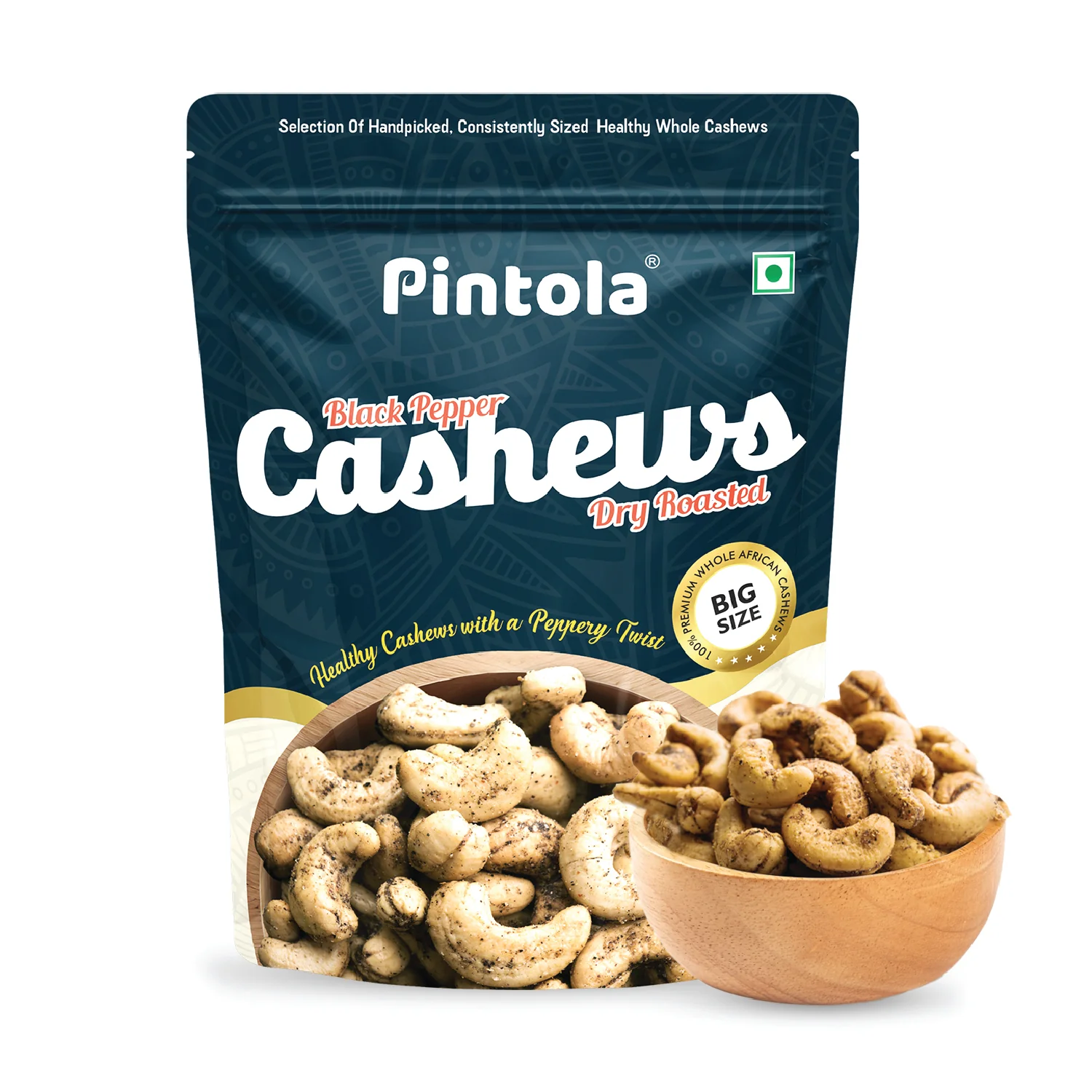 Premium Cashews Black Pepper flavoured | Dry Roasted - Image 2