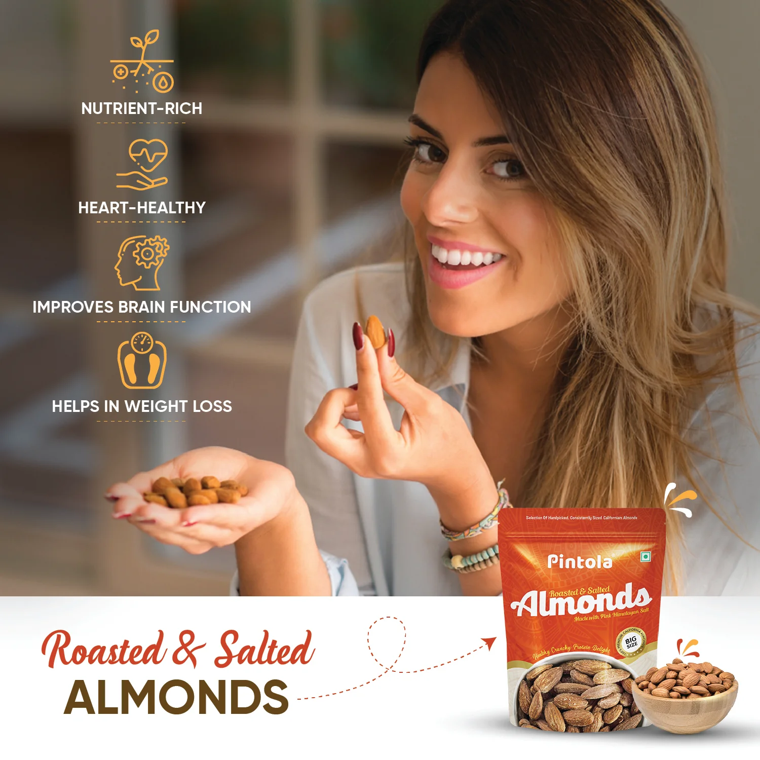 Premium Roasted & Salted Almonds - Image 4
